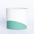 Maceta Verde Bosque con Blanco 14cm