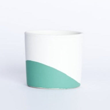 Maceta Verde Bosque con Blanco 9cm