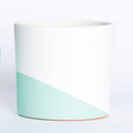 Maceta Aguamarina con Blanco 14cm